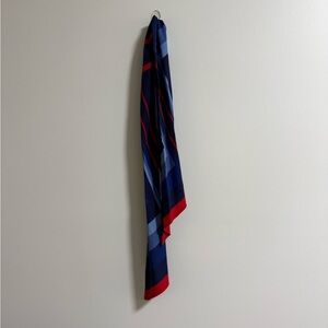 Striped Blue and Red Scarf
